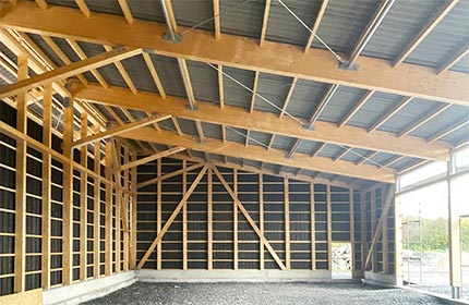 Pultdachbinderhalle