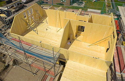 Massive Holzbauweise