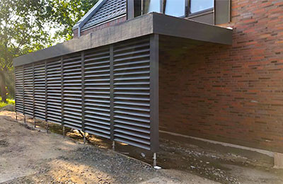 Carport hinten und vorne offen