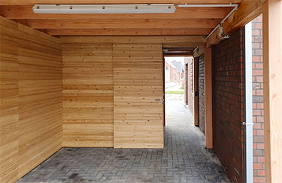Carport von innen